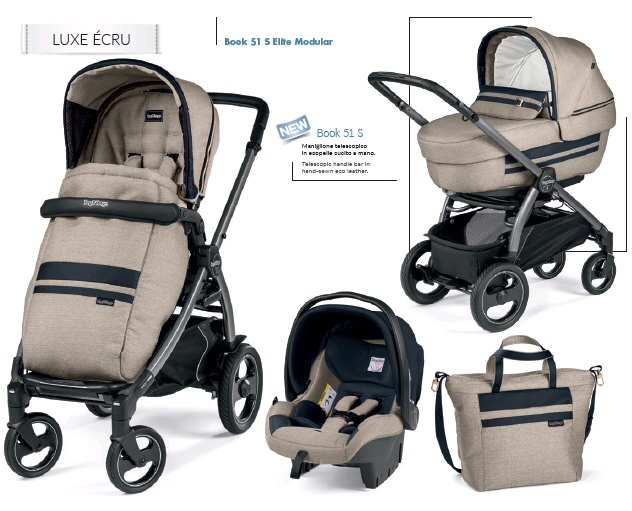 Cochecito Pegperego BooK 51S Elite Luxe Collection TRIO con Bolso Cochecito Pegperego BooK 51S Elite Luxe Collection TRIO con Bolso