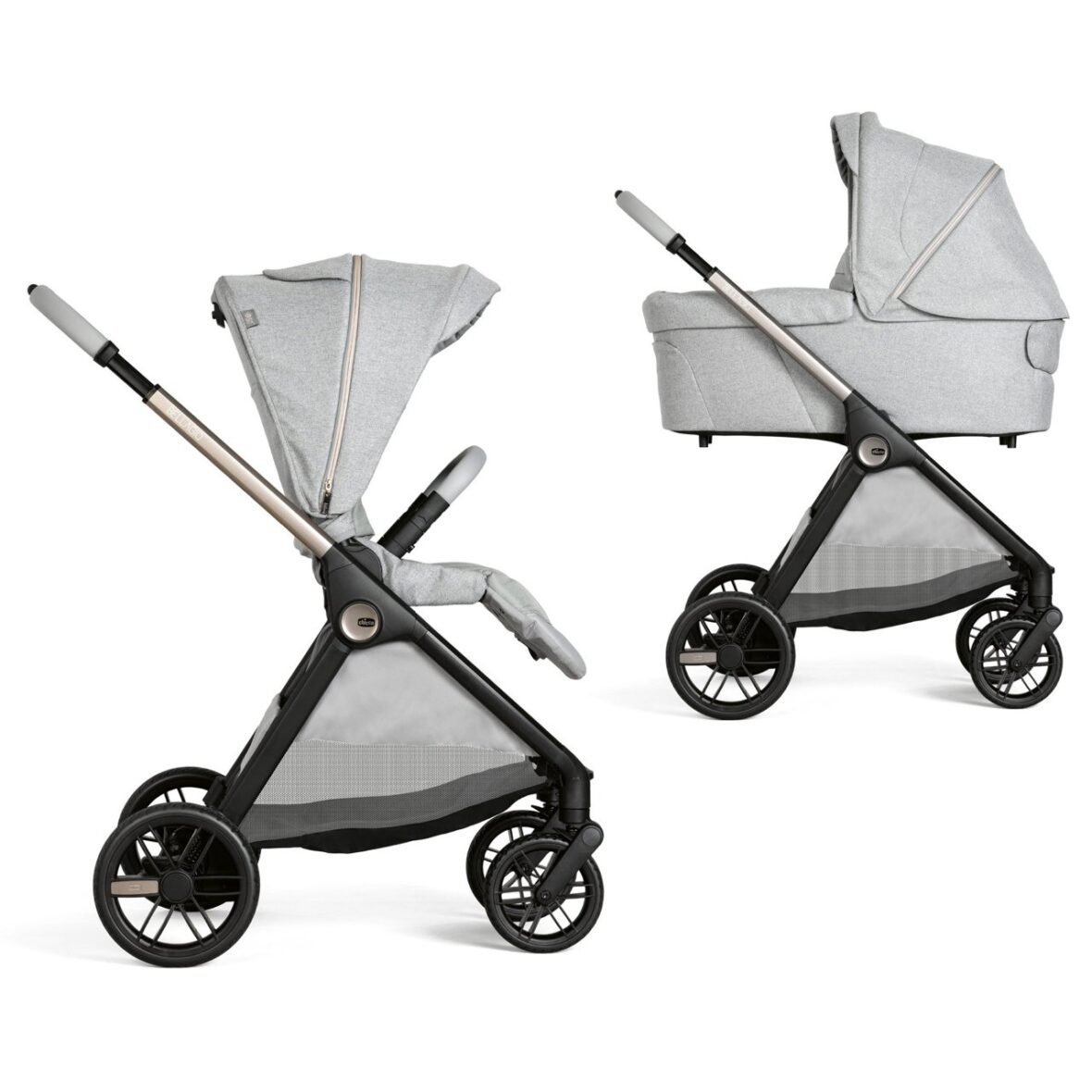 Carrito Chicco Bellagio Flexi Capazo Blando Dos Piezas (Opción 3 Piezas)