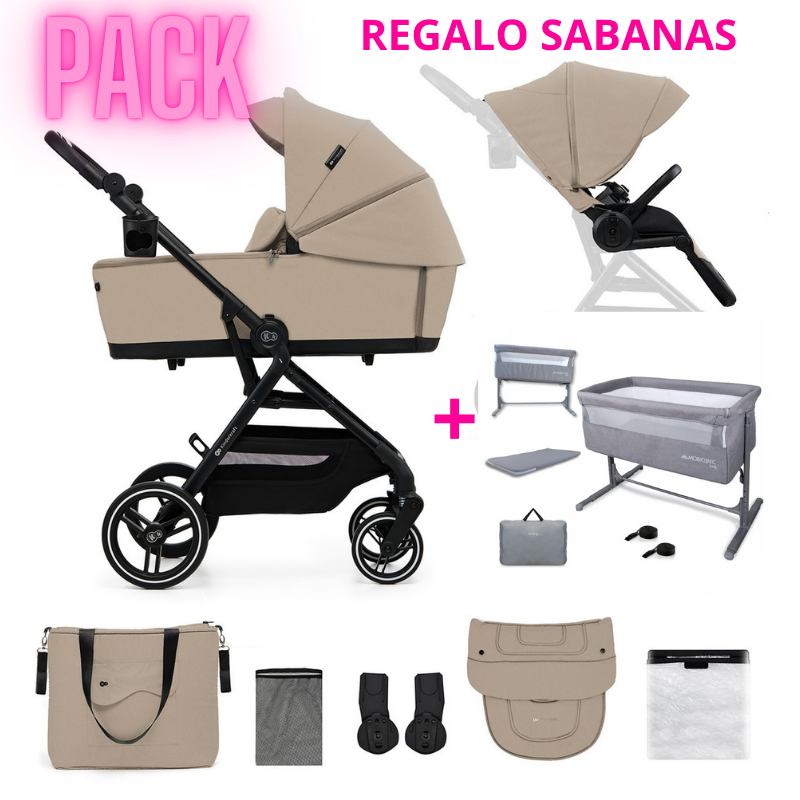PACK Coche Kinderkraft YOXI dos piezas + Minicuna Colecho + REGALO VESTIDURAS