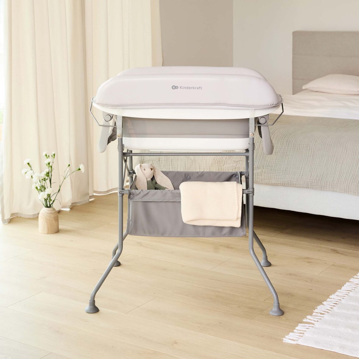 Bañera Bebe Plegable Kinderkraft Bubbly con cambiador y patas