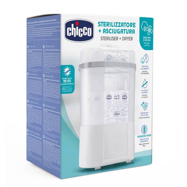 Esterilizador Chicco Electrico ALL IN ONE 2 en 1 con secado