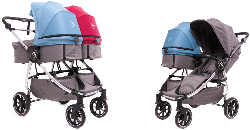 carro gemelar baby monster easy twin 4